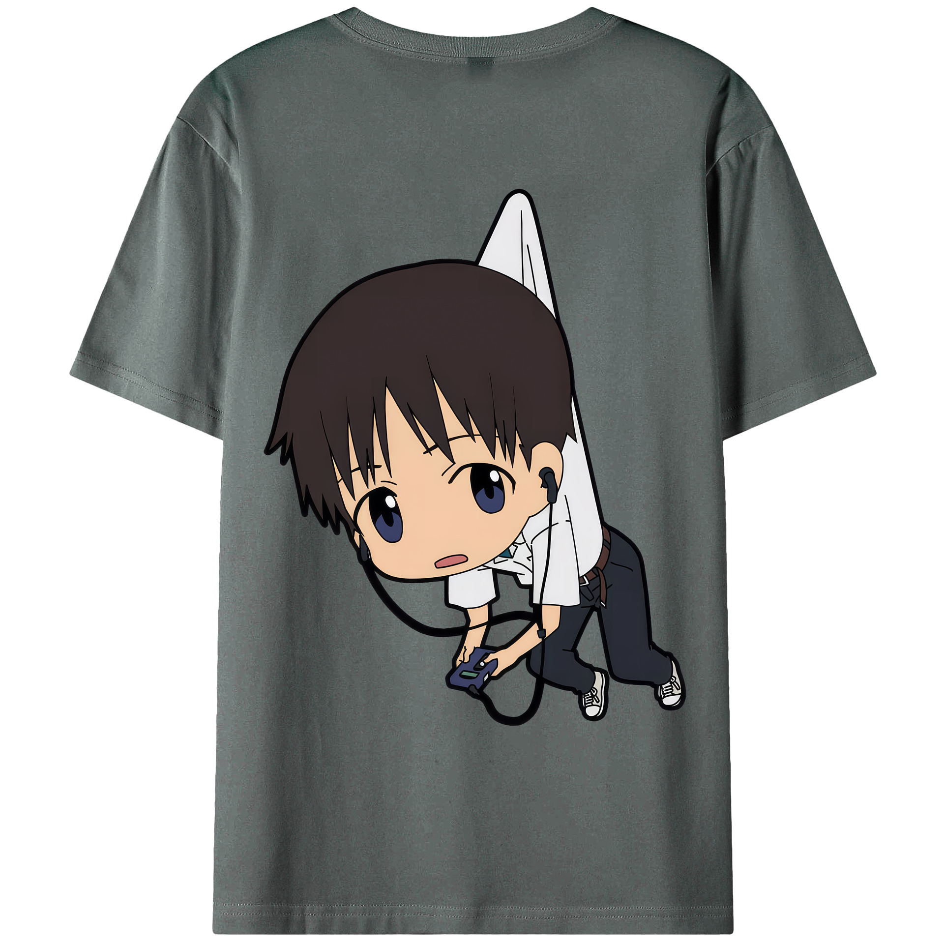 （画像用） EVA 新世紀エヴァンゲリオン 綿100％ メンズ半袖Tシャツ（バックプリント） 通気性